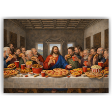 Laden Sie das Bild in den Galerie-Viewer, Das letzte Abendmahl Poster – Lustige Pizza Parodie Wanddeko für Küche
