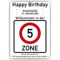 Willkommen in der 5 Zone – Poster zum 5. Geburtstag, personalisiert mit Name und Datum
