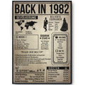 Back in 1982 Poster zum 44. Geburtstag – Jahrgang 1982 Rückblick, personalisierbar mit Name