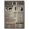 Back in 1959 Poster zum 67. Geburtstag – Jahrgang 1959 Rückblick, personalisierbar mit Name