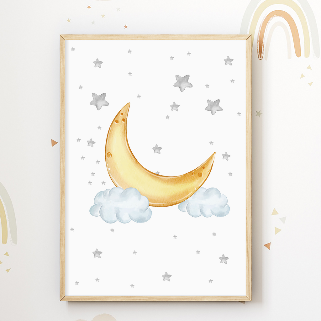We Love You to the Moon and Back - 3er Set Bilder Kinderzimmer Deko DIN A4 Poster Babyzimmer Wandbilder