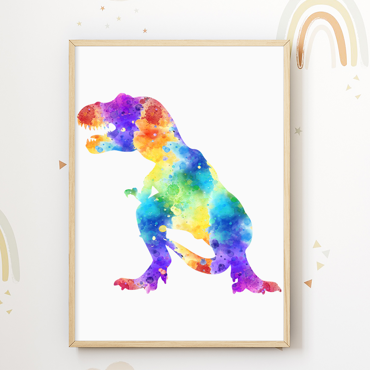 Dinosaurier Trex 3er Set Bilder Dino Kinderzimmer Deko DIN A4 Poster Babyzimmer Wandbilder
