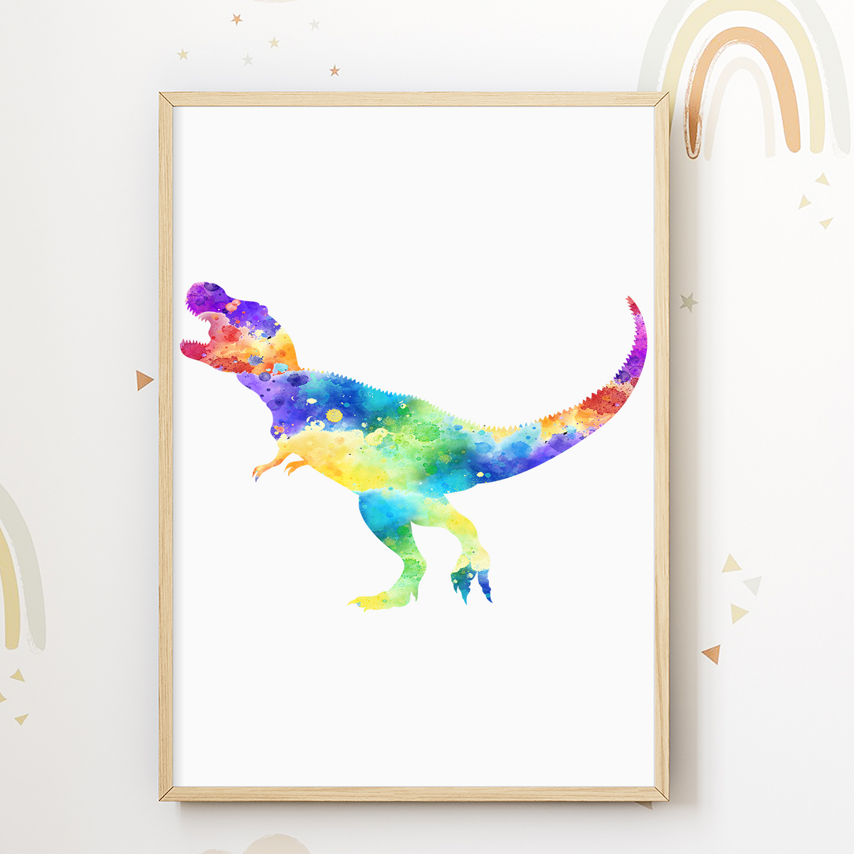 Dinosaurier Trex 3er Set Bilder Dino Kinderzimmer Deko DIN A4 Poster Babyzimmer Wandbilder