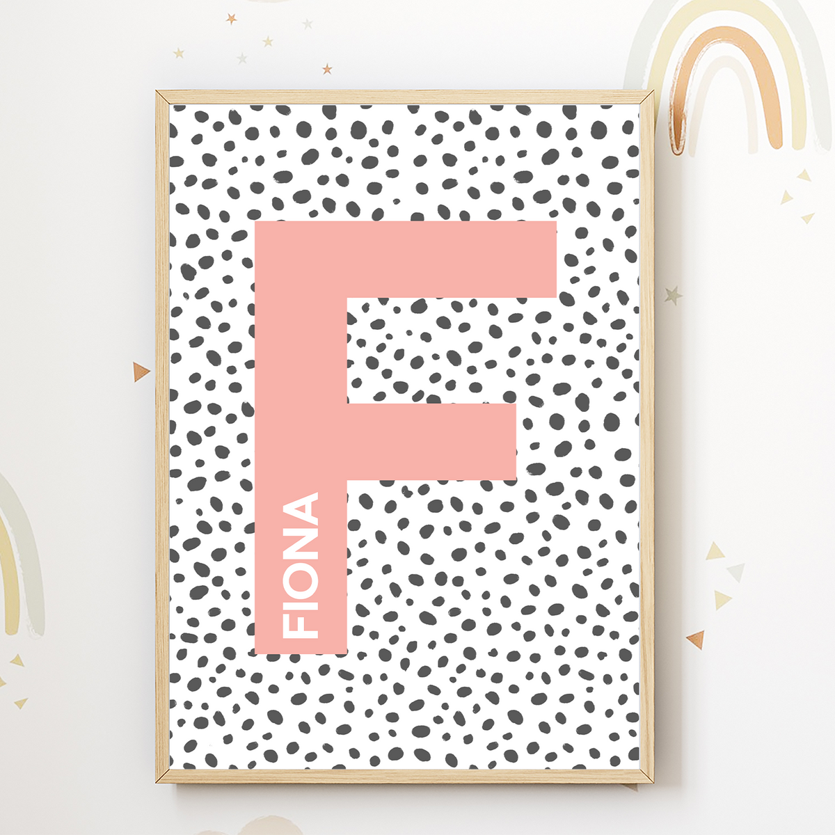 Personalisiertes Wandbild | Buchstabe Name Kinderzimmer Babyposter Kinderposter Geschenk