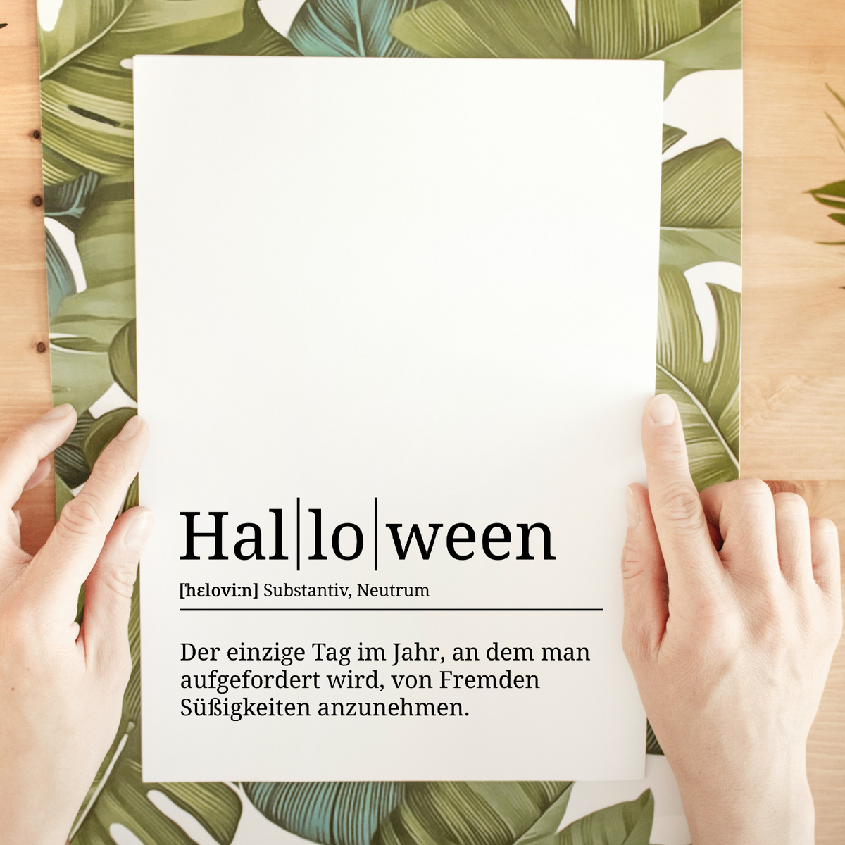 Halloween Poster Definition Kunstdruck Wandbild Geschenk