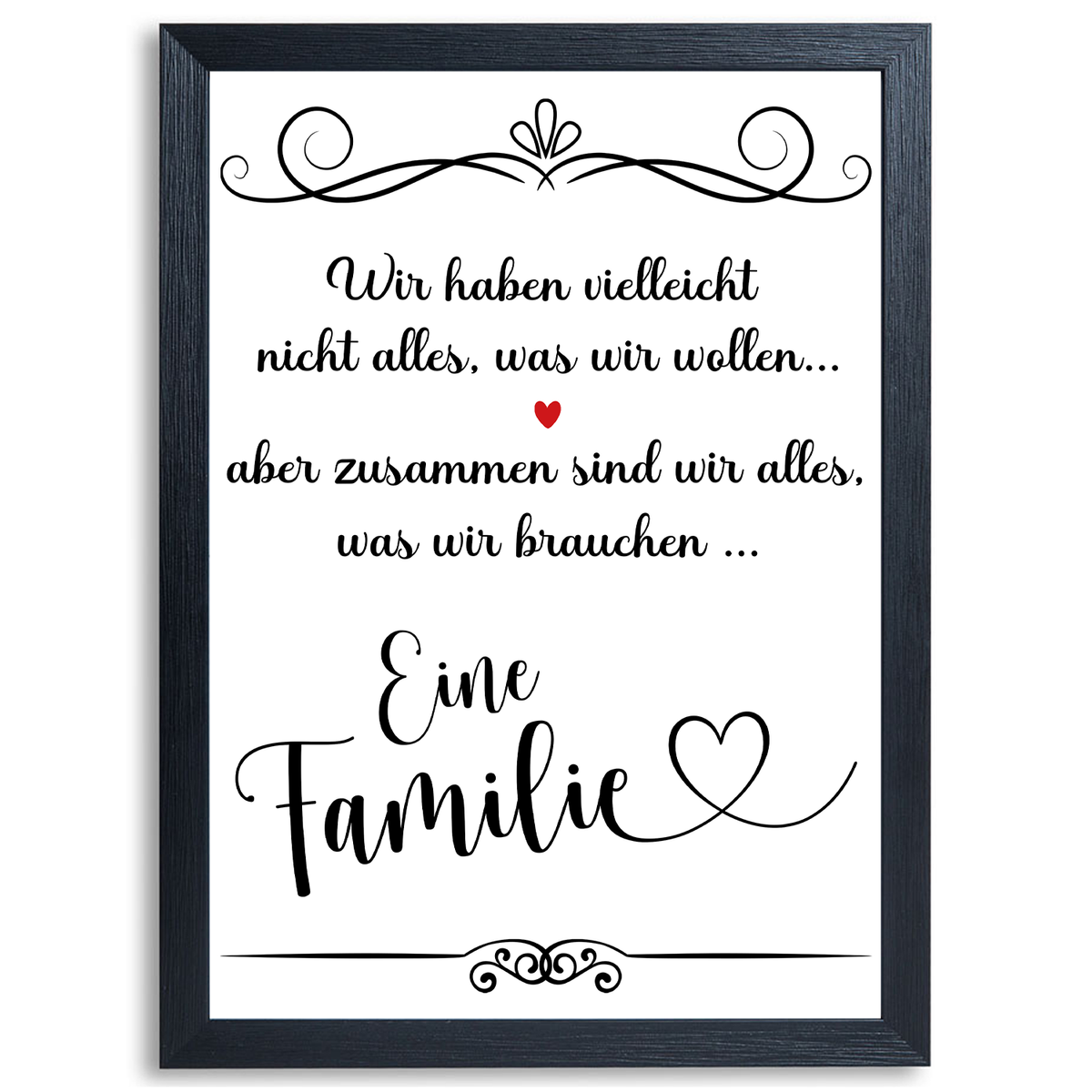 Familie Poster Kunstdruck DIN A4 Bild Eltern Geschenkidee