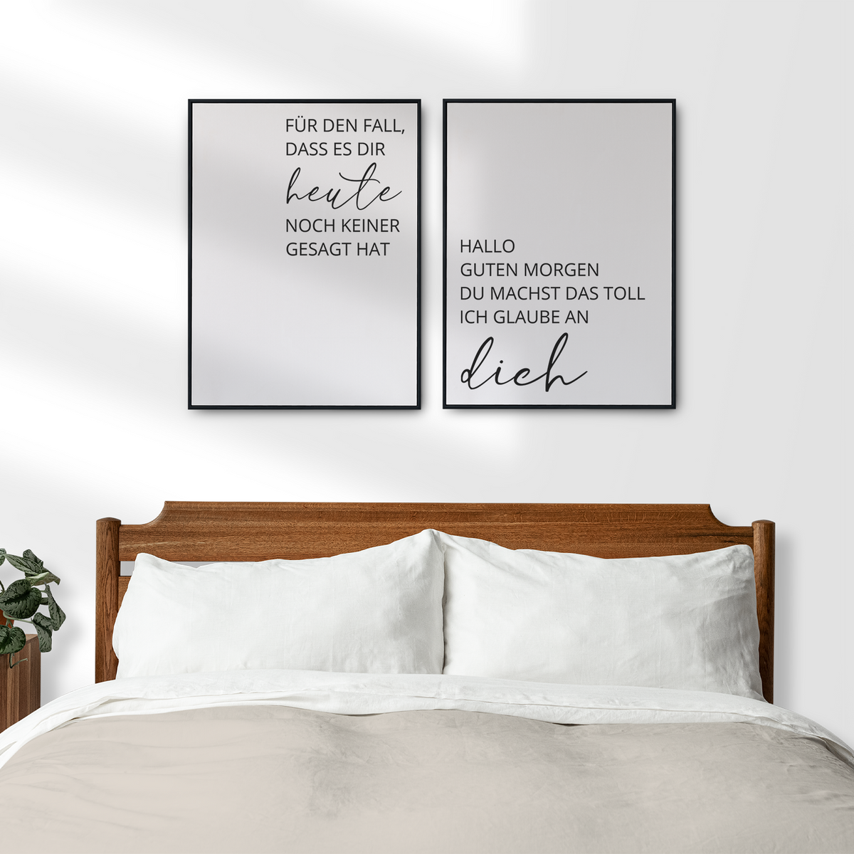 2er Set Poster Motivation Wohnzimmer Küche Flur Schlafzimmer Wandbild Zuhause Wanddeko