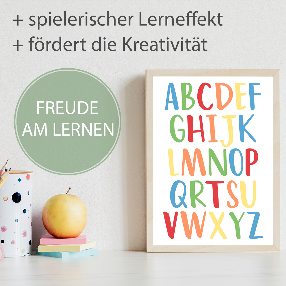 Kinderposter 8er Set ABC Zahlen Autos Lernposter Verkehr Kinderzimmer Wandbilder Einschulung Kindergarten Grundschule Alphabet Lernhilfe für Kinder