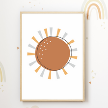 Laden Sie das Bild in den Galerie-Viewer, You are my Sunshine - Sonne Boho Regenbogen 3er Set Kinderzimmer Bilder DIN A4 Wandbilder Deko Babyzimmer Poster
