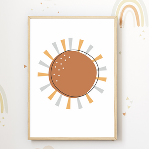 You are my Sunshine - Sonne Boho Regenbogen 3er Set Kinderzimmer Bilder DIN A4 Wandbilder Deko Babyzimmer Poster