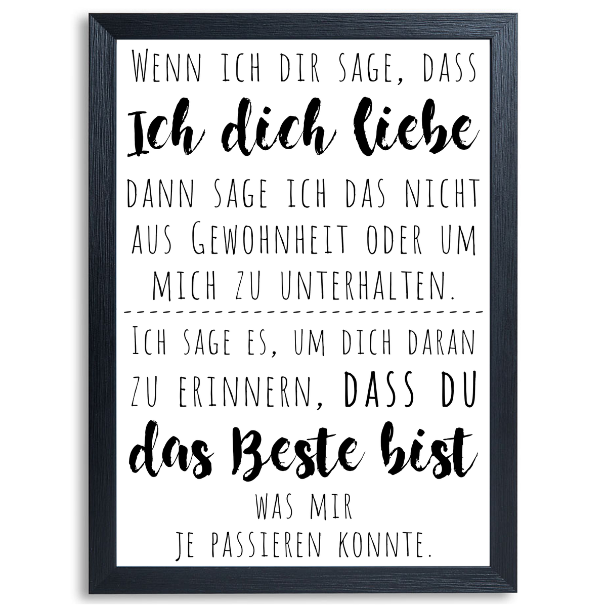 Ich liebe dich Poster DIN A4 Liebe Kunstdruck Valentinstag Geschenkidee Liebespaar Bild
