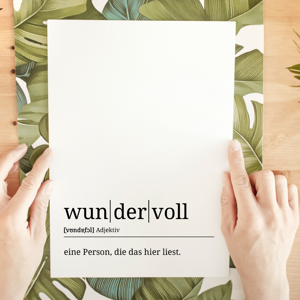 wundervoll Poster Definition Kunstdruck Wandbild Geschenk