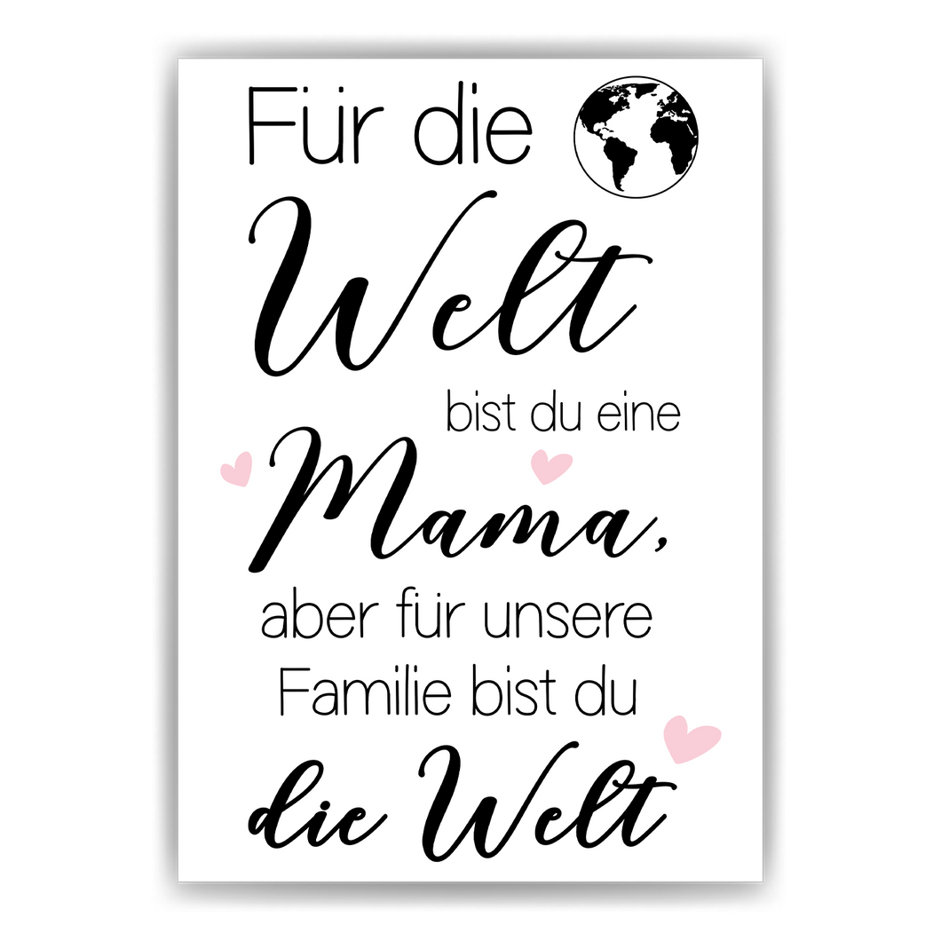 Mama DIN A4 Poster Danksagung Kunstdruck Muttertag Geschenk Dankeschön Beste Mutter Wandbild Mama Geburtstag Weihnachten