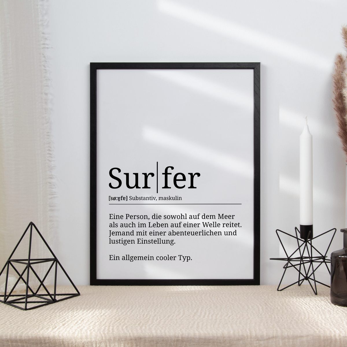 Surfer Poster Definition Kunstdruck Wandbild Geschenk