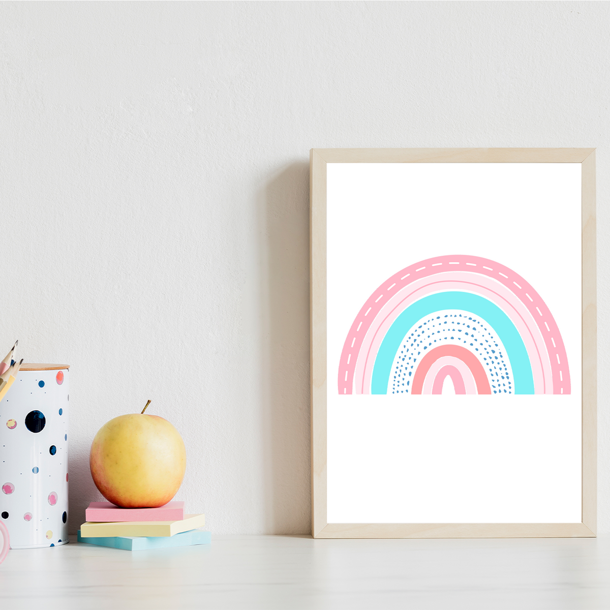 ABC Kinderposter 3er Set Lernposter Regenbogen Alphabet & Zahlen | Kinderzimmer Wandbilder Einschulung Kindergarten Grundschule Lernhilfe für Kinder