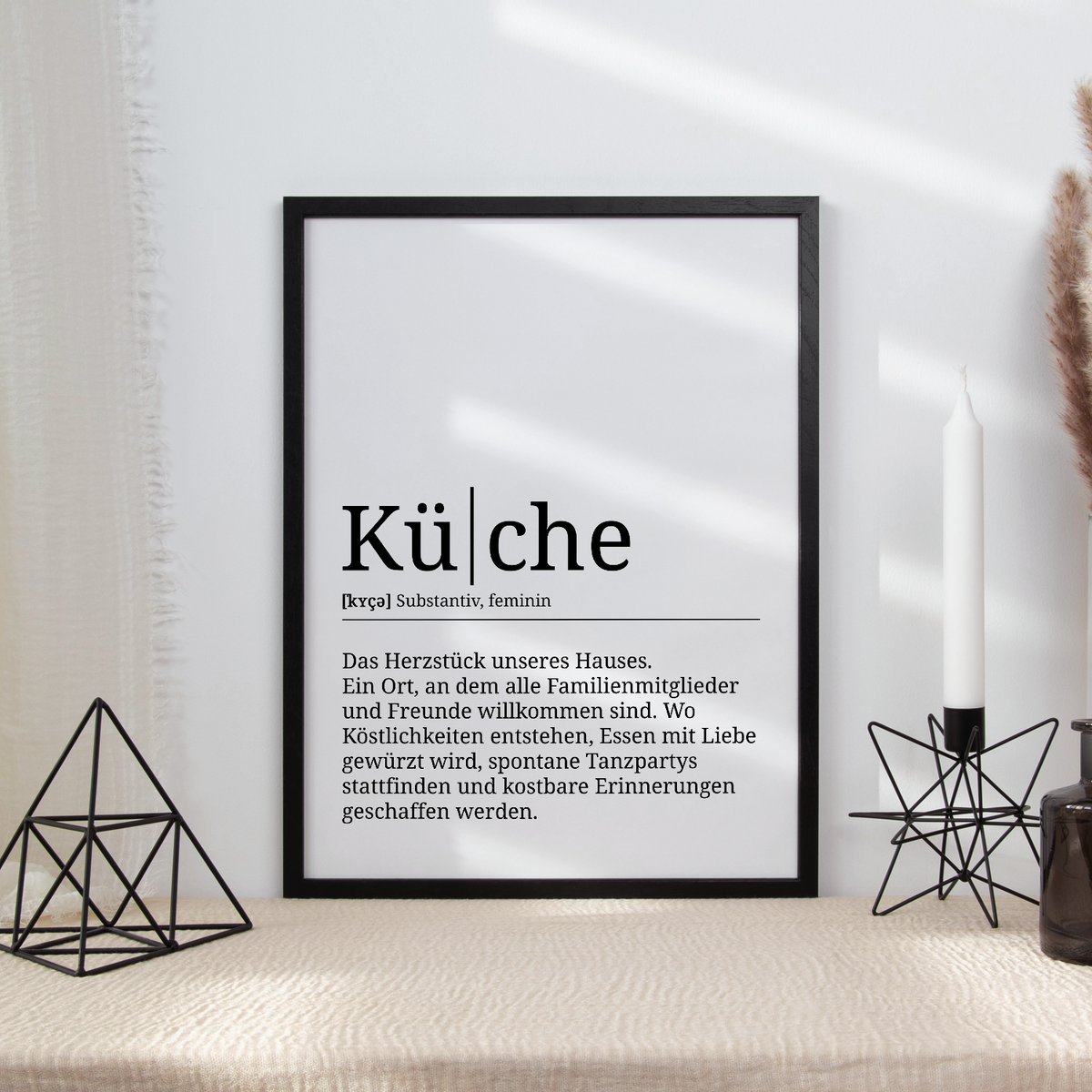 Küche Poster Definition Kunstdruck Wandbild Geschenk
