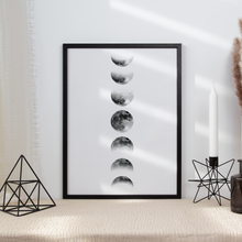 Laden Sie das Bild in den Galerie-Viewer, Mondphasen Poster – Mondposter Wandbild Wohnzimmer Küche Flur Schlafzimmer Zuhause Mond Wanddeko
