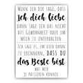 Ich liebe dich Poster DIN A4 Liebe Kunstdruck Valentinstag Geschenkidee Liebespaar Bild