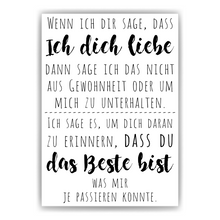 Laden Sie das Bild in den Galerie-Viewer, Ich liebe dich Poster DIN A4 Liebe Kunstdruck Valentinstag Geschenkidee Liebespaar Bild
