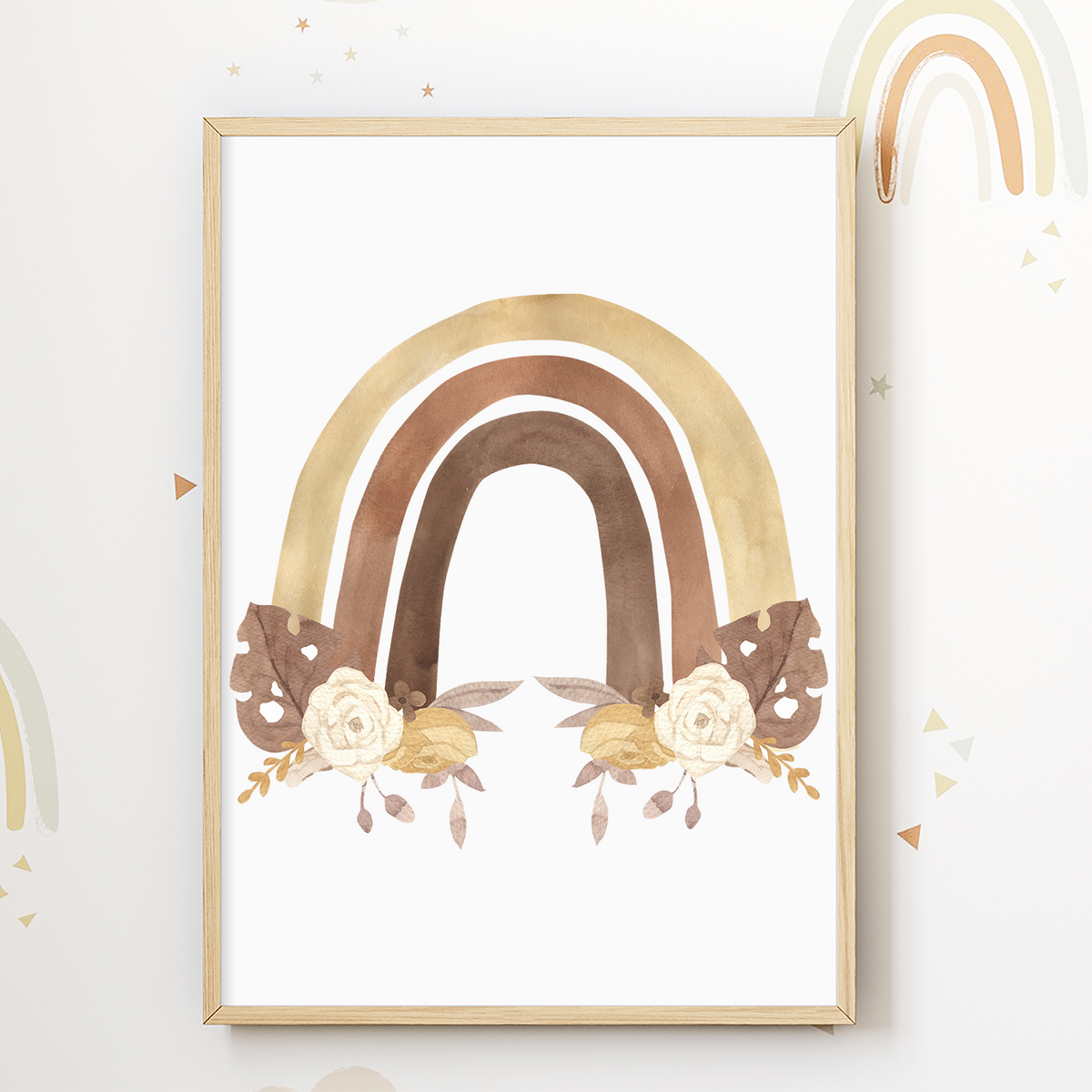Waldtiere 6er Set Bilder Waschbär Bär Hase Fuchs Kinderzimmer Deko DIN A4 Poster