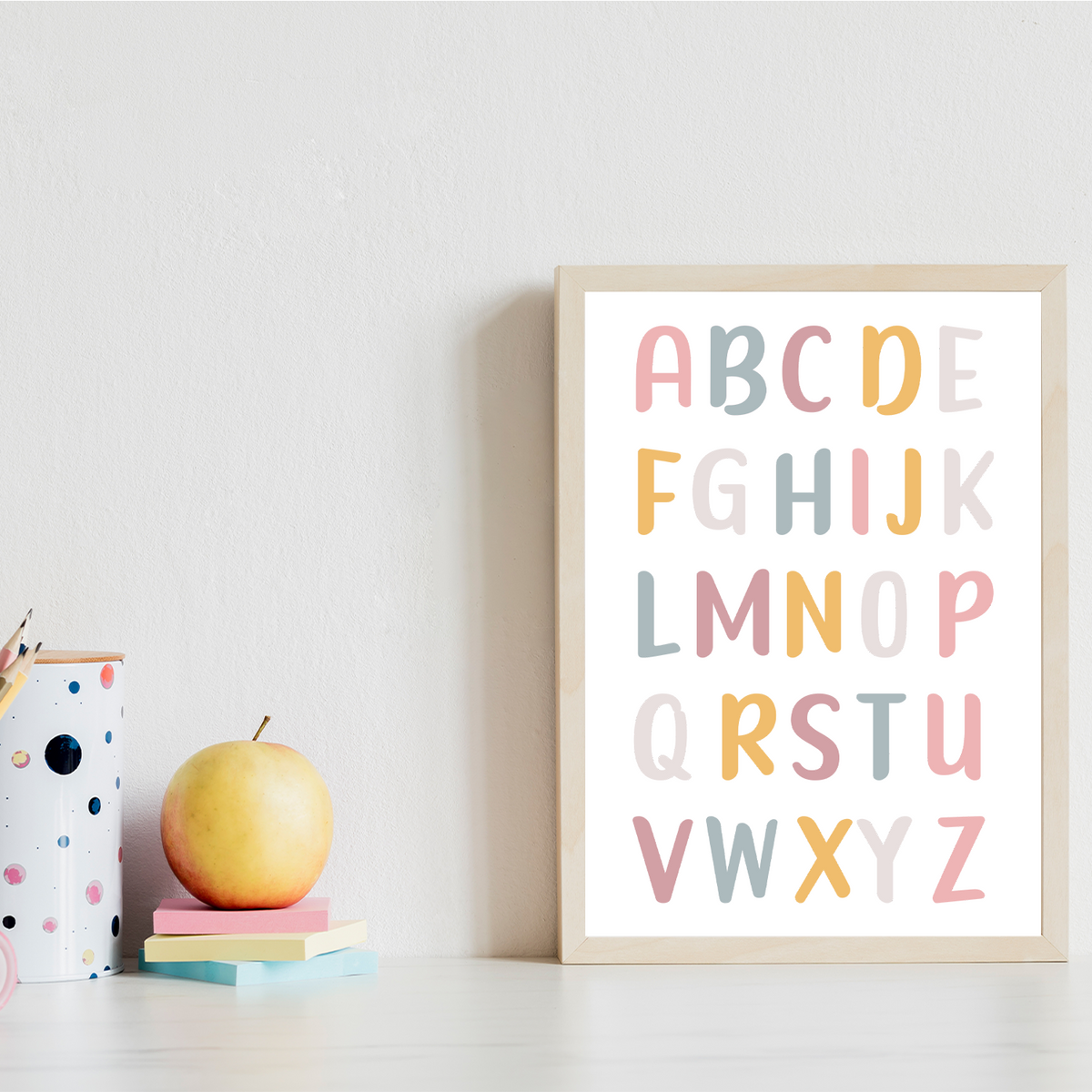 ABC Zahlen Kinderposter 3er Set Lernposter Alphabet | Kinderzimmer Wandbilder Einschulung Kindergarten Grundschule Lernhilfe für Kinder