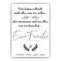 Familie Poster personalisierbar DIN A4 Kunstdruck Eltern Geschenk Mama Papa Kinder