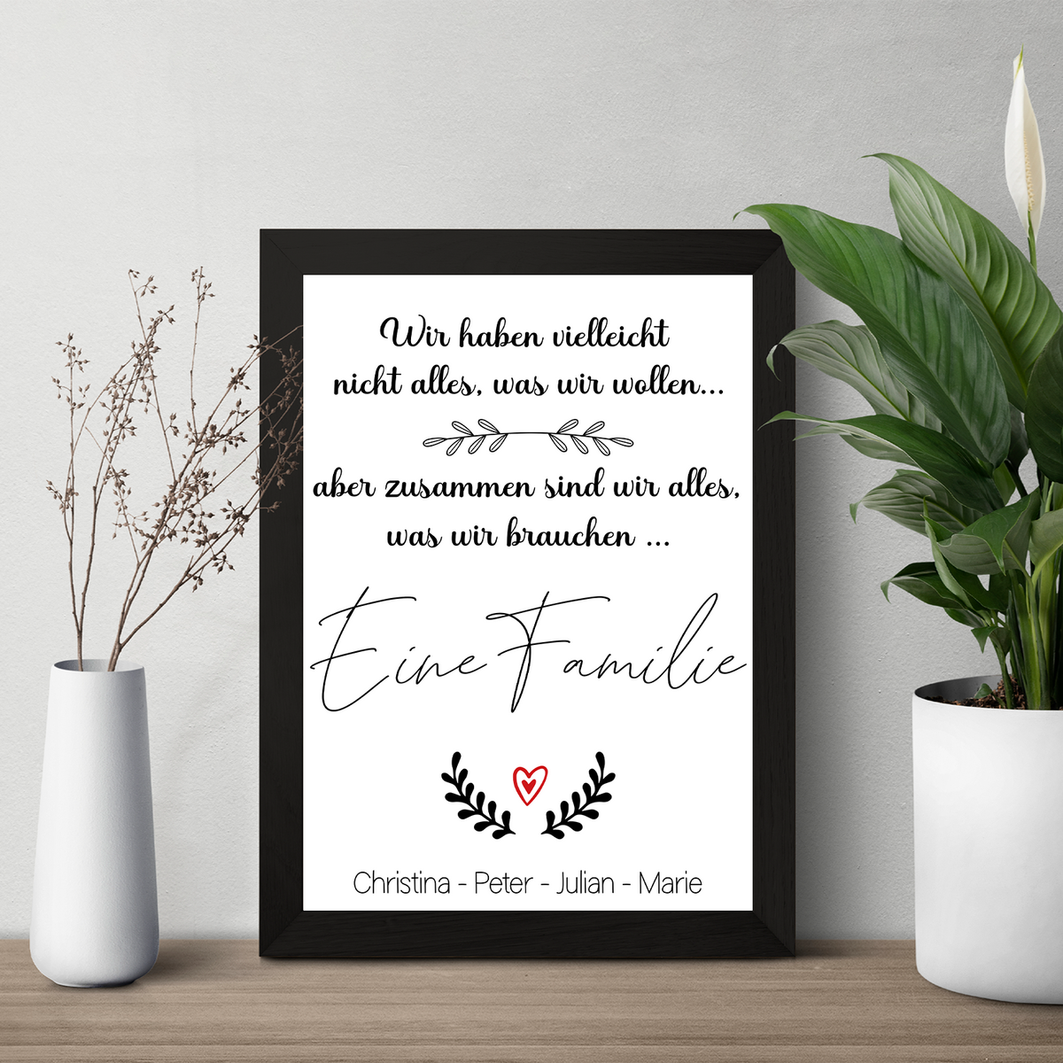 Familie Poster personalisierbar DIN A4 Kunstdruck Eltern Geschenk Mama Papa Kinder
