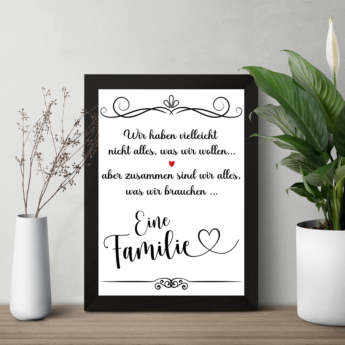 Familie Poster Kunstdruck DIN A4 Bild Eltern Geschenkidee