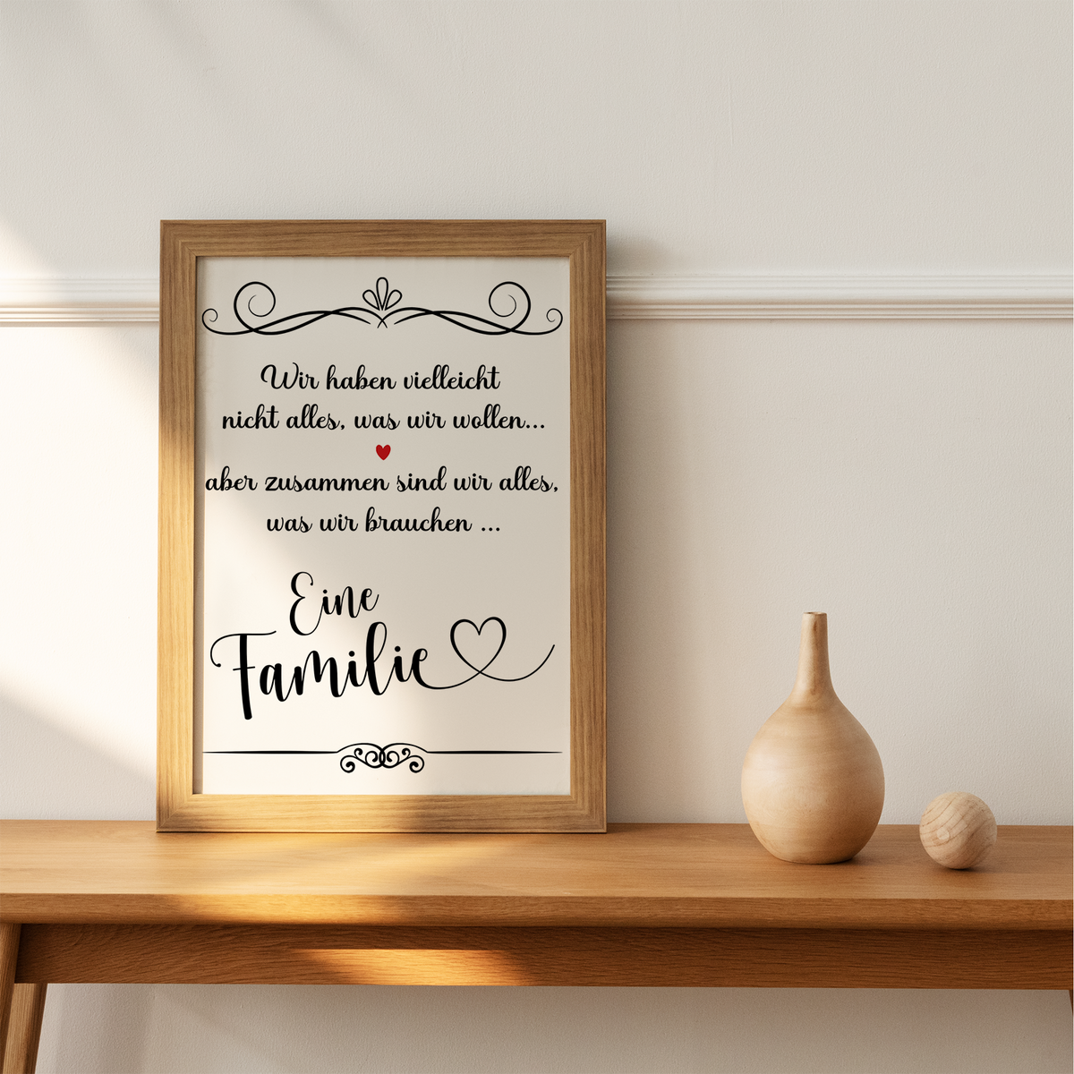 Familie Poster Kunstdruck DIN A4 Bild Eltern Geschenkidee