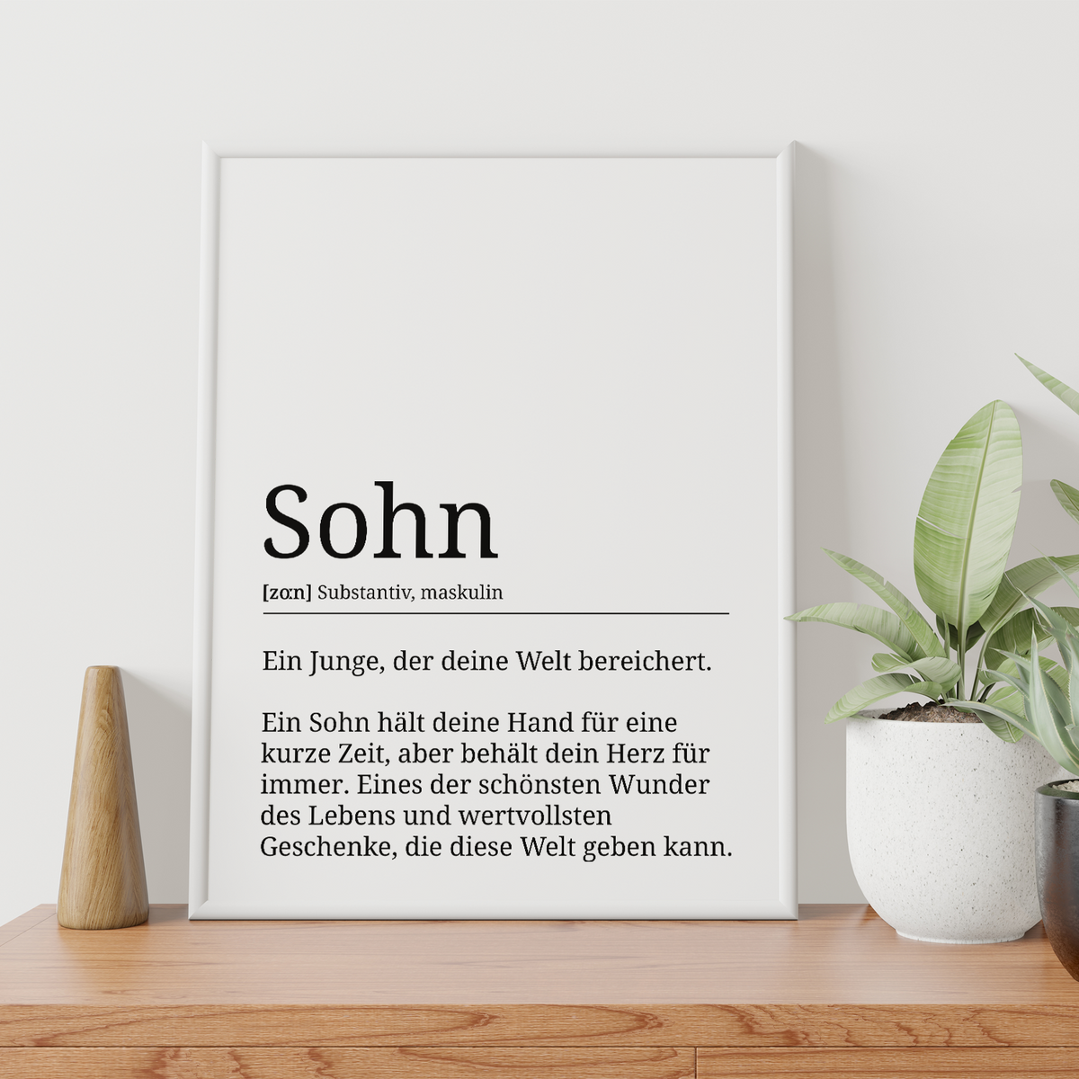 Sohn Poster Definition - Sohn Geschenk Wandbild