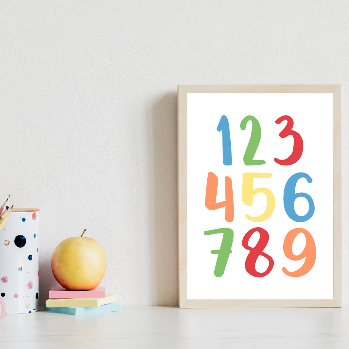 Kinderposter 8er Set ABC Zahlen Autos Lernposter Verkehr Kinderzimmer Wandbilder Einschulung Kindergarten Grundschule Alphabet Lernhilfe für Kinder