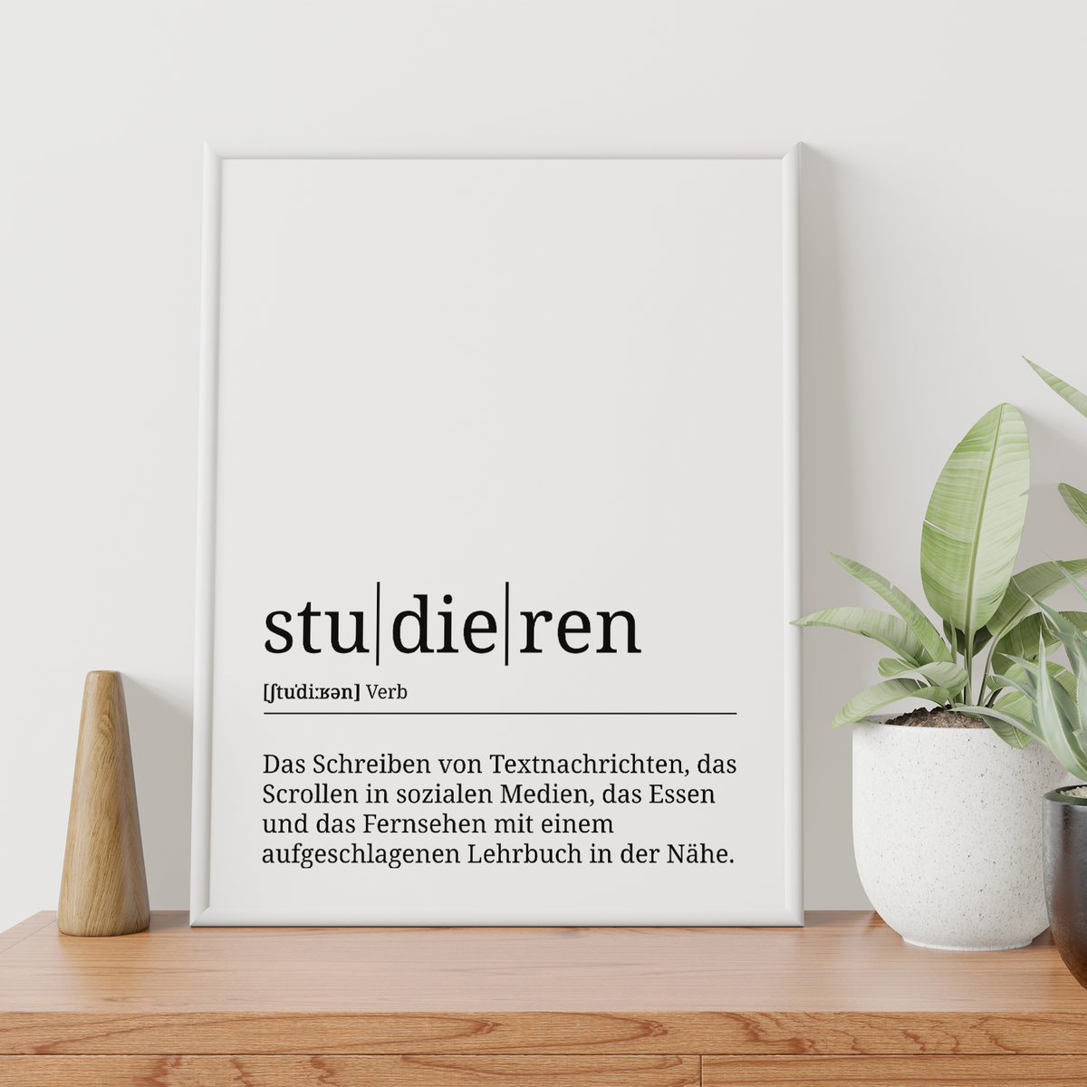 studieren Poster Definition Kunstdruck Wandbild Geschenk
