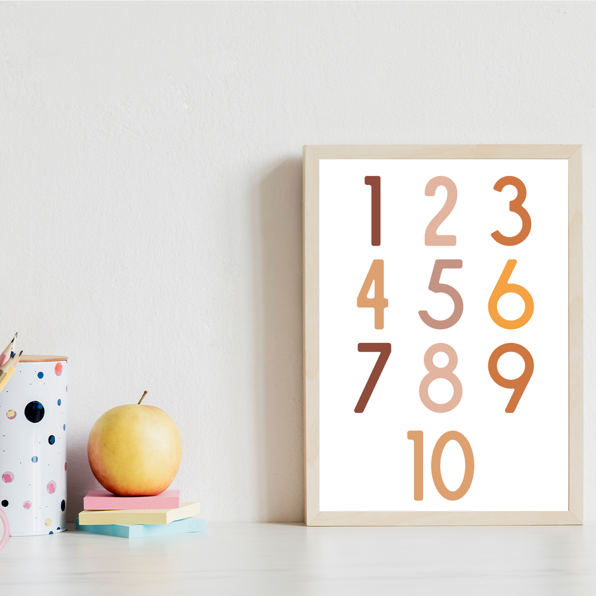 ABC Zahlen Kinderposter 3er Set Alphabet Lernposter Buchstaben & Zahlen | Kinderzimmer Wandbilder Lernhilfe