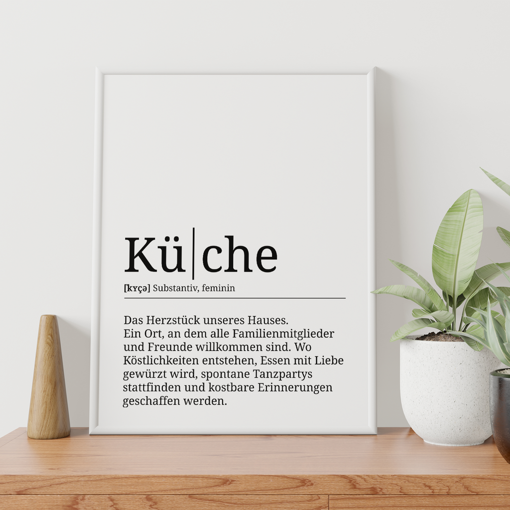 Küche Poster Definition Kunstdruck Wandbild Geschenk