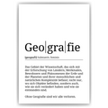 Geografie Poster Definition Kunstdruck Wandbild Geschenk