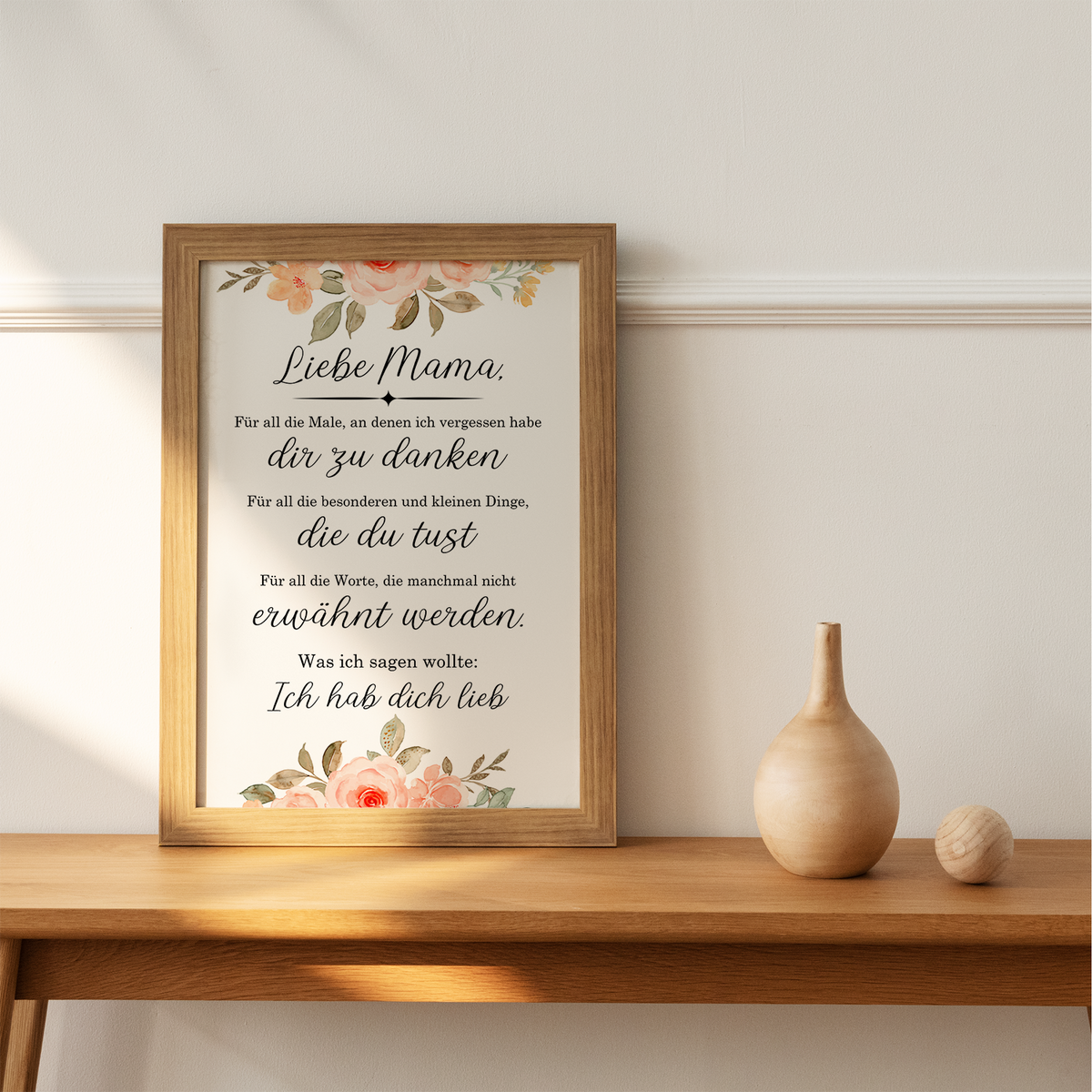 Mama Danksagung Kunstdruck Poster Muttertag Geschenk Dankeschön Beste Mutter Wandbild Mama Geburtstag Weihnachten