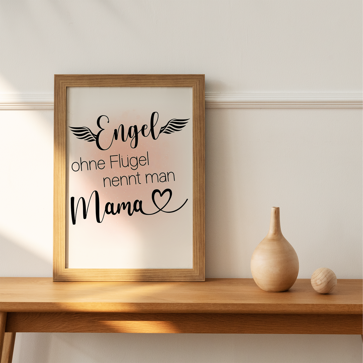 Engel ohne Flügel nennt man Mama Poster Kunstdruck DIN A4 Danksagung Muttertag Geschenk