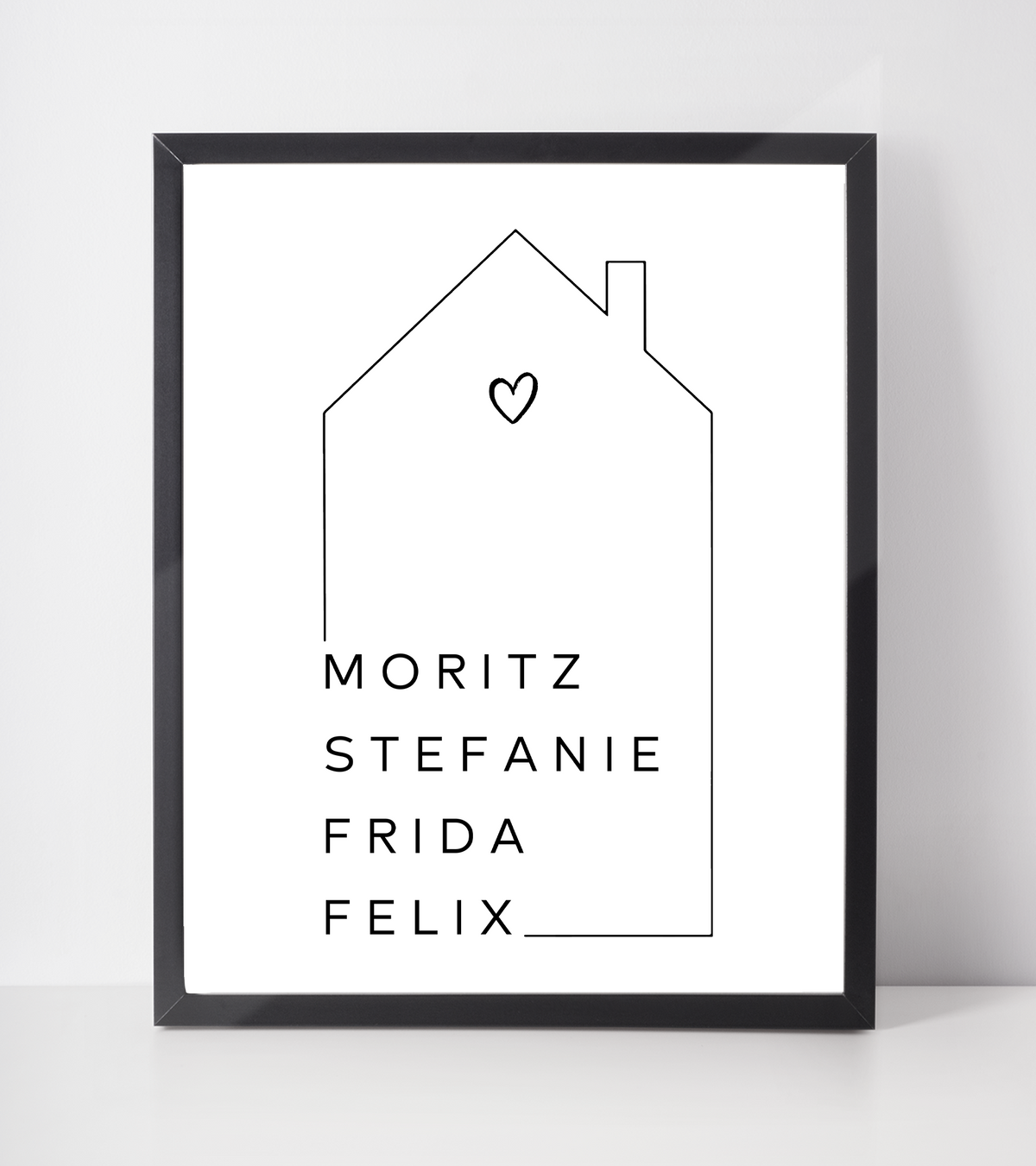 Familienposter Personalisiertes Poster Einzugsgeschenk Familienliebe Bauherr