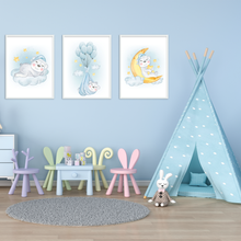 Laden Sie das Bild in den Galerie-Viewer, 3er Set Poster Bär Bilder für Kinderzimmer Babyzimmer Deko Kinderposter Babyparty
