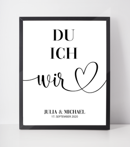 Liebesposter personalisiertes Poster zum Jahrestag Valentinstag Liebesgeschenk | Geschenk für Verliebte Hochzeitstag