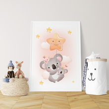 Laden Sie das Bild in den Galerie-Viewer, 3er Set Poster für Kinderzimmer Bilder Babyzimmer Babyparty Kinderposter Koala
