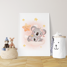 Laden Sie das Bild in den Galerie-Viewer, 3er Set Poster für Kinderzimmer Bilder Babyzimmer Babyparty Kinderposter Koala
