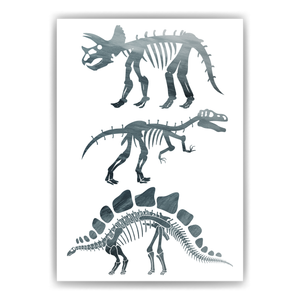 Dinosaurier Skelett Bild Kinderzimmer Dino Deko DIN A4 Poster Babyzimmer Wandbild