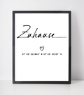 Personalisiertes Poster Koordinaten Zuhause Minimalistisch Einzugsgeschenk Familie Wohnung Bauherr Einzug Geschenke