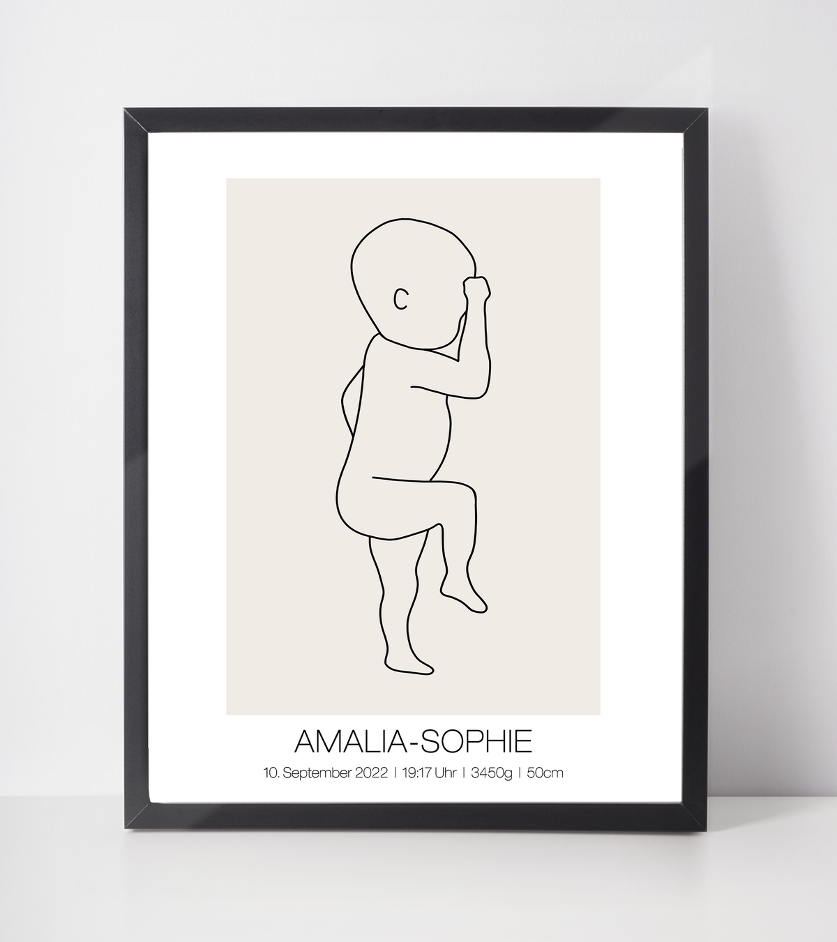 Geburtsposter personalisiert | Geschenk zur Geburt Babyposter | Kinderzimmer Babygeschenk