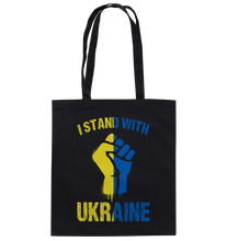 Laden Sie das Bild in den Galerie-Viewer, Ukraine Support Solidarität - I Stand with Ukraine Baumwolltasche
