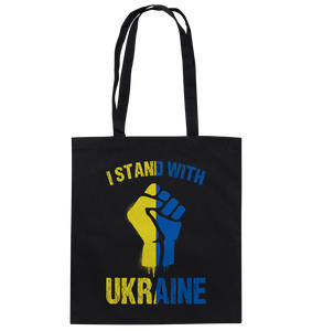 Ukraine Support Solidarität - I Stand with Ukraine Baumwolltasche