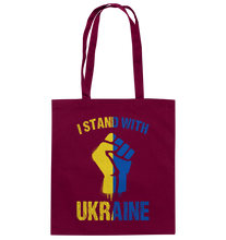 Laden Sie das Bild in den Galerie-Viewer, Ukraine Support Solidarität - I Stand with Ukraine Baumwolltasche
