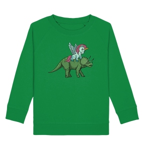 Dinosaurier Einhorn reitet Dino Kinder Sweatshirt