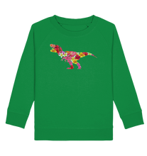 Laden Sie das Bild in den Galerie-Viewer, Dinosaurier Blumen Dino Kinder Sweatshirt
